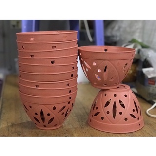 combo 5 chậu lan giả đất nung size 21cm