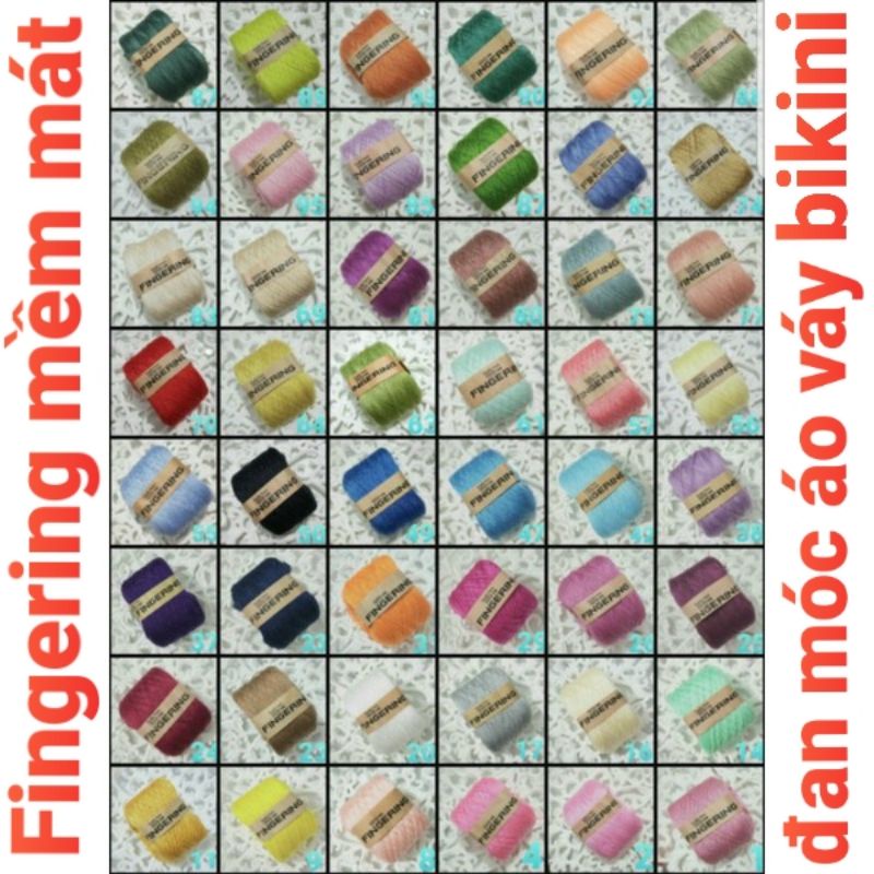 Fingering cotton bóng chập 4 đan móc áo váy bikini