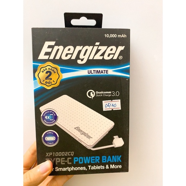 [New full box] - Pin sạc dự phòng Energizer UE 10022 10,000 mAh 2 cổng sạc - Bảo hành 1 đổi 1