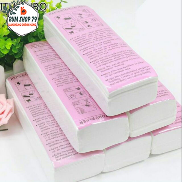 Giấy Wax lông chuyên dụng wax nóng lạnh, Giấy wax lông horshion cao cấp 100 tờ