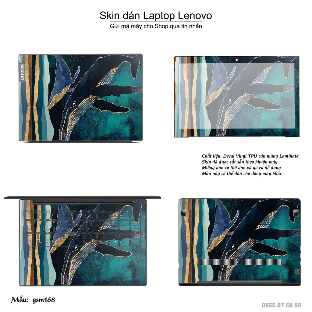 Skin dán Laptop Lenovo in hình giả sơn mài (inbox mã máy cho Shop)