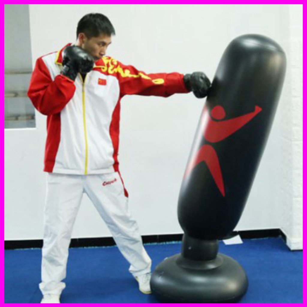 [BÁN CHẠY] Trụ đấm đá PURE Boxing bơm hơi - trụ dấm bốc tự cân bằng phản xạ - TẶNG BƠM