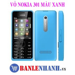 VỎ KHÔNG PHÍM NOKIA 301 MÀU XANH