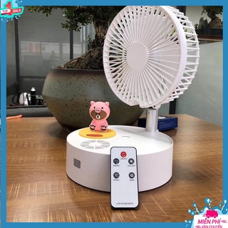 [FreeShip] Quạt Sạc Điện Đa Năng - Quạt Gấp Gọn Chế Độ Gió Tự Nhiên 3 Tốc Độ Pin 7200mah Độ Cao Tối Đa 100cm