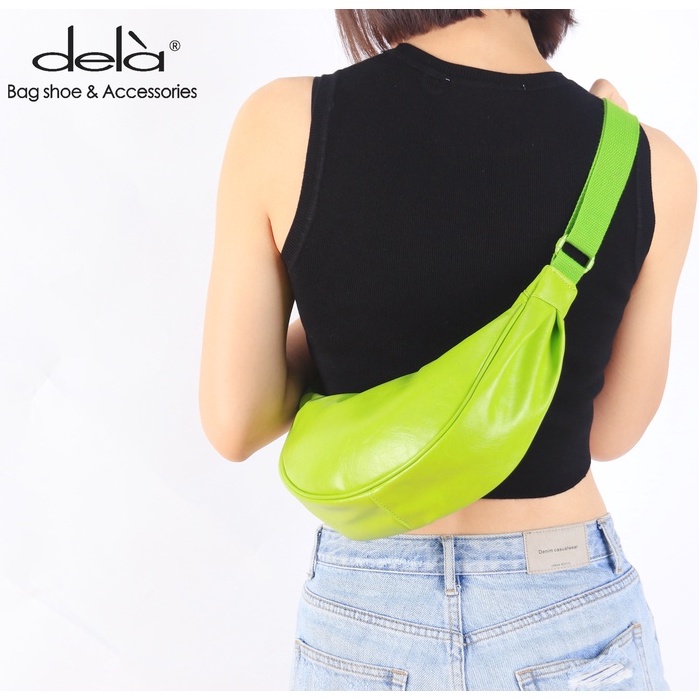 Túi đeo chéo Dela bằng da mềm thời trang Hàn Quốc 2021 cho n thumbnail