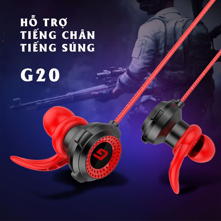 Tai Nghe Gaming Có Mic Dành Cho Game Thủ, Tai Nghe Chơi Game Điện Thoại Nhét Tai G20s
