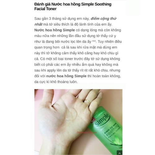 Nước hoa hồng Simple Kind to Skin Soothing Facial Toner | BigBuy360 - bigbuy360.vn