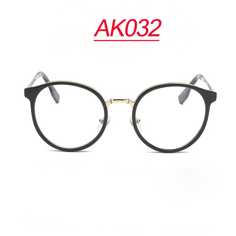 Gọng Kính Cận Nam Nữ Thời Trang Kết Hợp Tròng Kính Tròn Cá Tính AK032-AORON