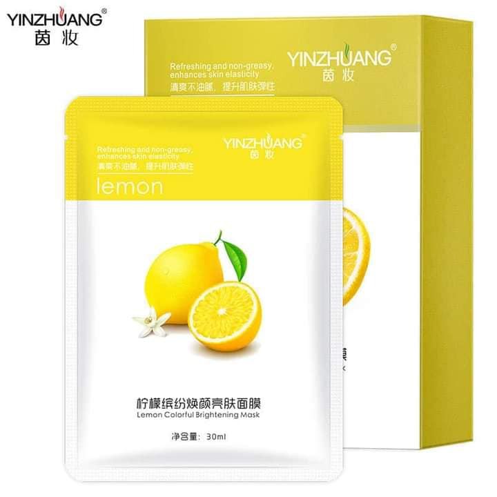 Mặt nạ giấy trái chanh - Cung cấp vitamin C giảm thâm mụn làm đều màu da vibesvietnam