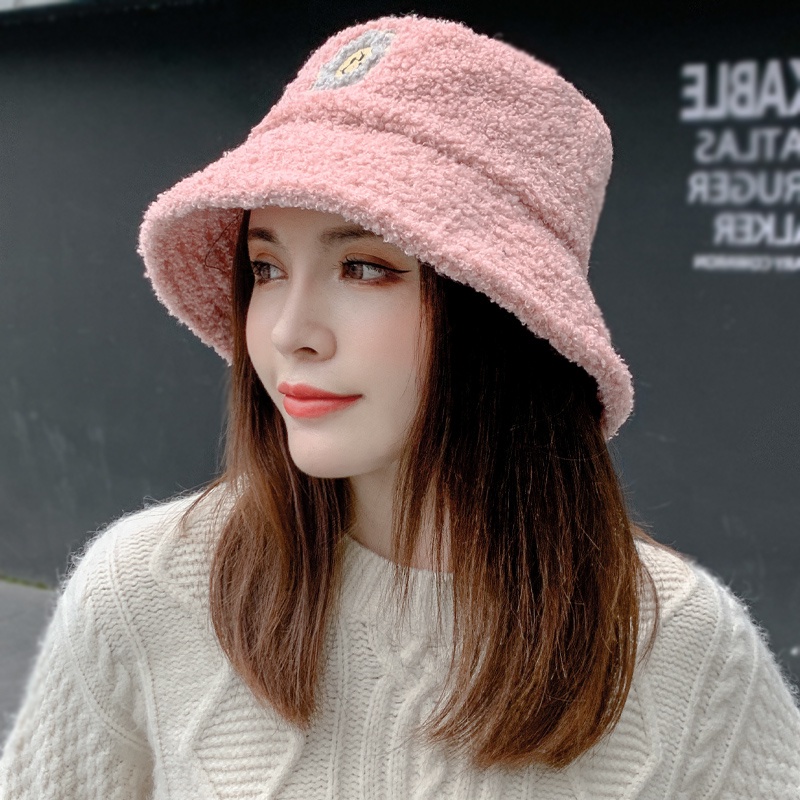 Korean retro style winter warm fur hat for women