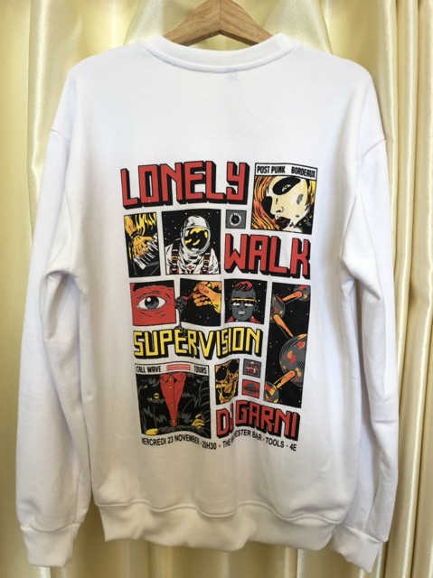 Nhập WAPCK111 giảm 25k đơn từ 200k - Áo Sweater SUPERVISION Trắng UNISEX | BigBuy360 - bigbuy360.vn