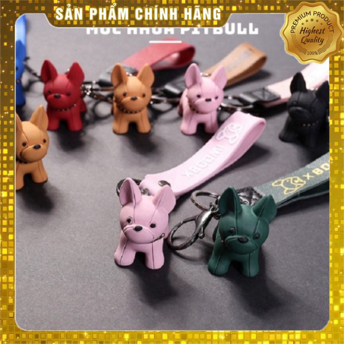 ⚡FREESHIP⚡ Móc Khóa Chó Bull Nhũ vàng Cực Ngầu - Móc Treo Chìa Khóa