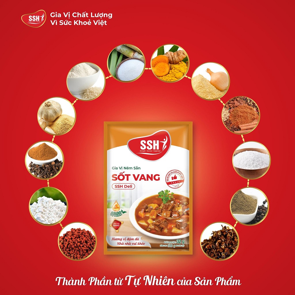 Gia vị nêm sẵn sốt vang SSH Deli 32g - Hàng chính hãng
