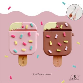 Vỏ bảo vệ tai nghe hình sô cô la kem thời trang dễ thương cho tai nghe không dây Apple Airpods pro gen 2