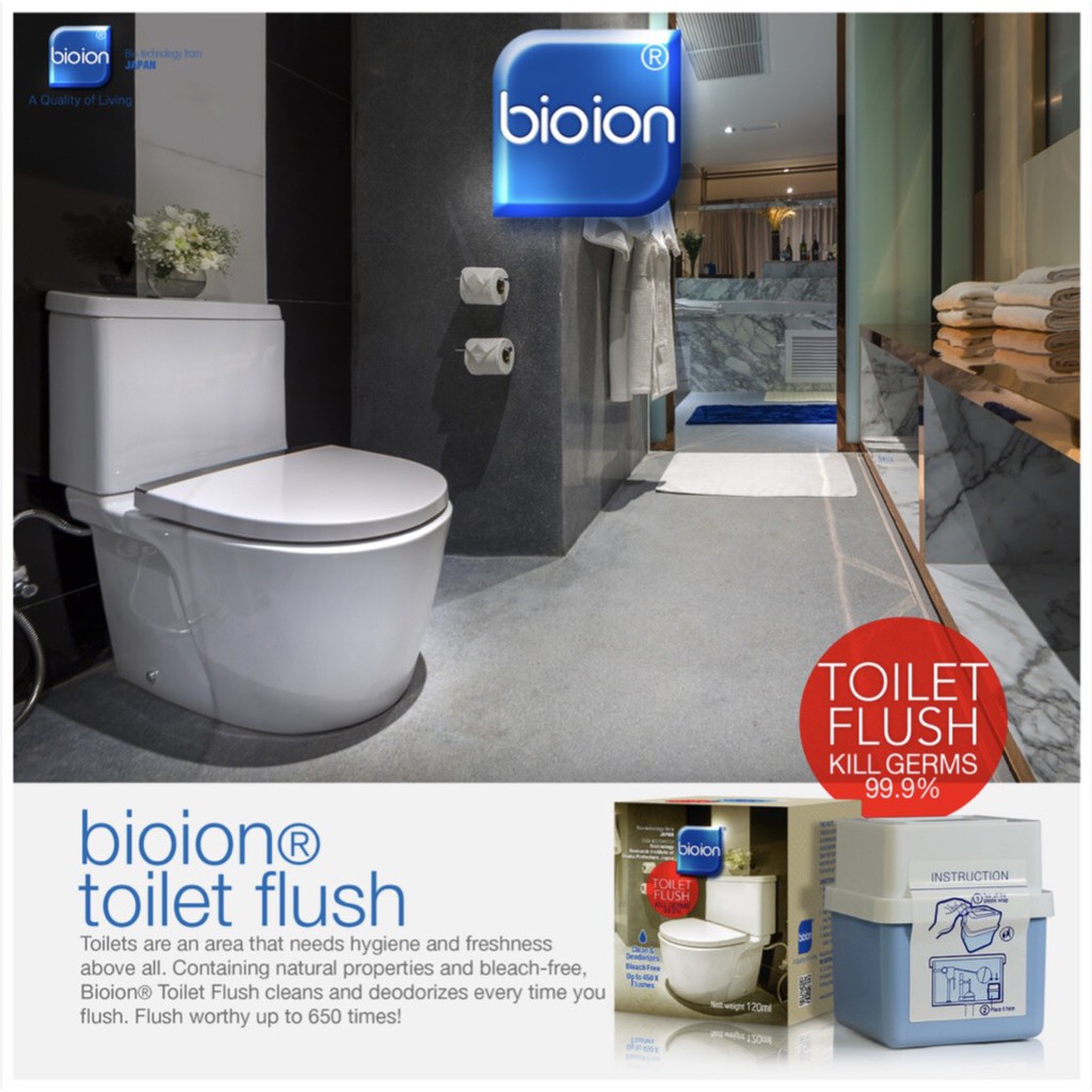 Sáp BIOION TOILET FLUSH - Khử Mùi, Sạch Vi Khuẩn 120G (Dành cho Toilet)