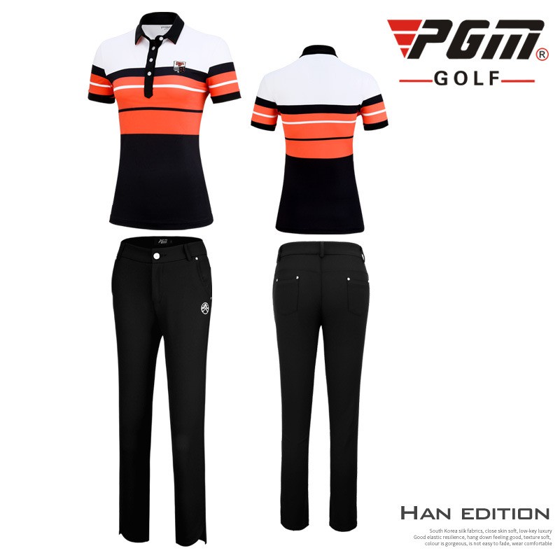 Bộ Đồ Thể Thao Đánh Golf Kẻ Sọc Co Giãn Cho Nữ