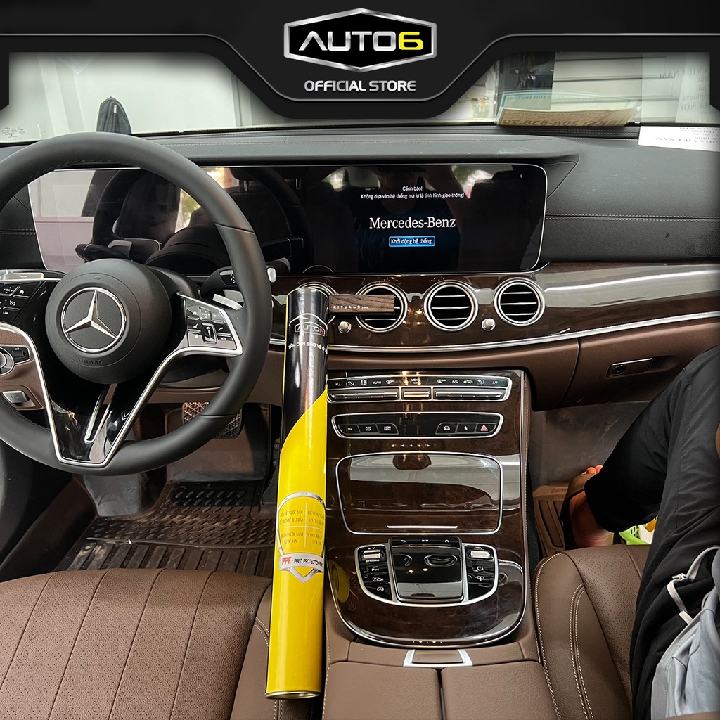 Bộ 2 chi tiết Film PPF trong suốt dán xe MERCEDES E200/ E250 2019 - 2020 chống xước bảo vệ nội thất ô tô - AUTO6