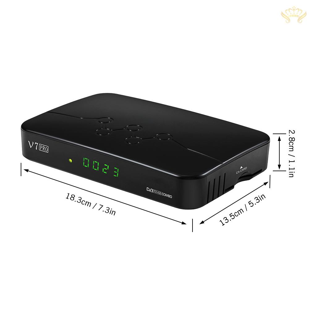 Bộ Thu Tín Hiệu Truyền Hình DVB-S/S2/S2X+T/T2 1G Bit RAM Hỗ Trợ H.265 V7 PRO