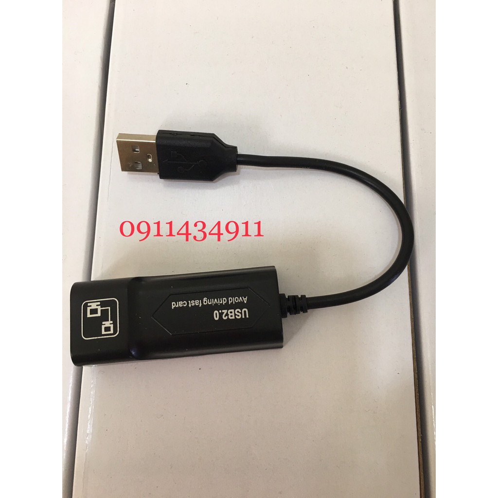 USB 2.0 chuẩn C to Lan 10.100 Mbps Ethernet Adapter
