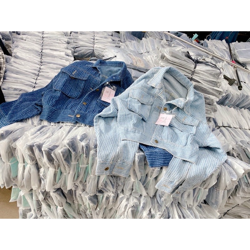 Áo khoát jeans dệt