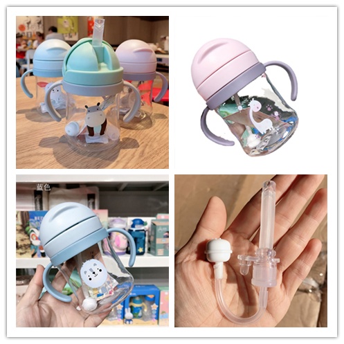 Cod Qipin Cốc Uống Nước Bằng Nhựa Có Ống Hút Chống Sặc Nhỏ Gọn Dùng Khi Đi Du Lịch Dành Cho Trẻ Em