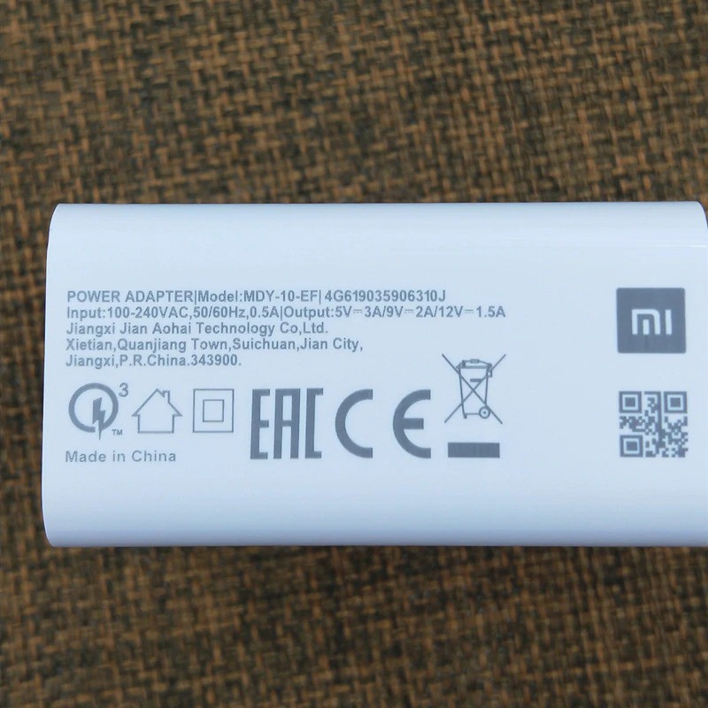 Cục Sạc Nhanh 18w Ori Xiaomi Type C 3.0 Mdy-10-Ef Redmi 9t Note 9 8 7 Pro Poco A2