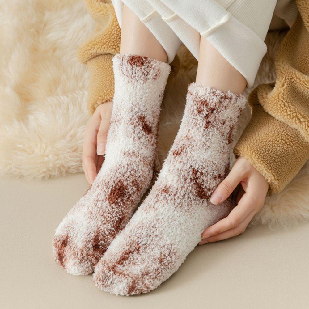 Vớ Ống Lửng Polyester Nhuộm Màu Giữ Ấm Mùa Thu Đông Cho Nữ VANES1