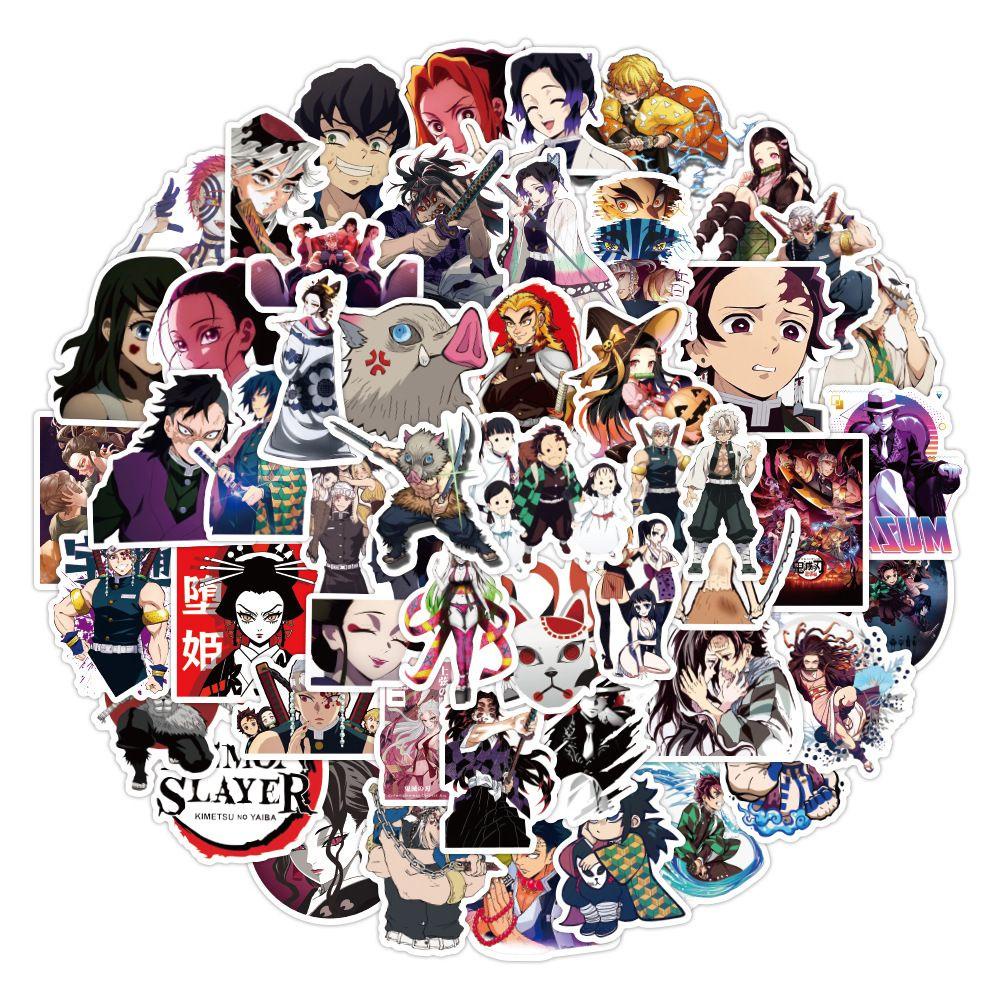 Sticker Dán Trang Trí Nhật Ký / Ván Trượt / Máy Tính Họa Tiết Hoạt Hình Demon Slayer WMES15H