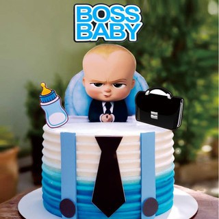 Topper cắm bánh kem set cắm boss baby