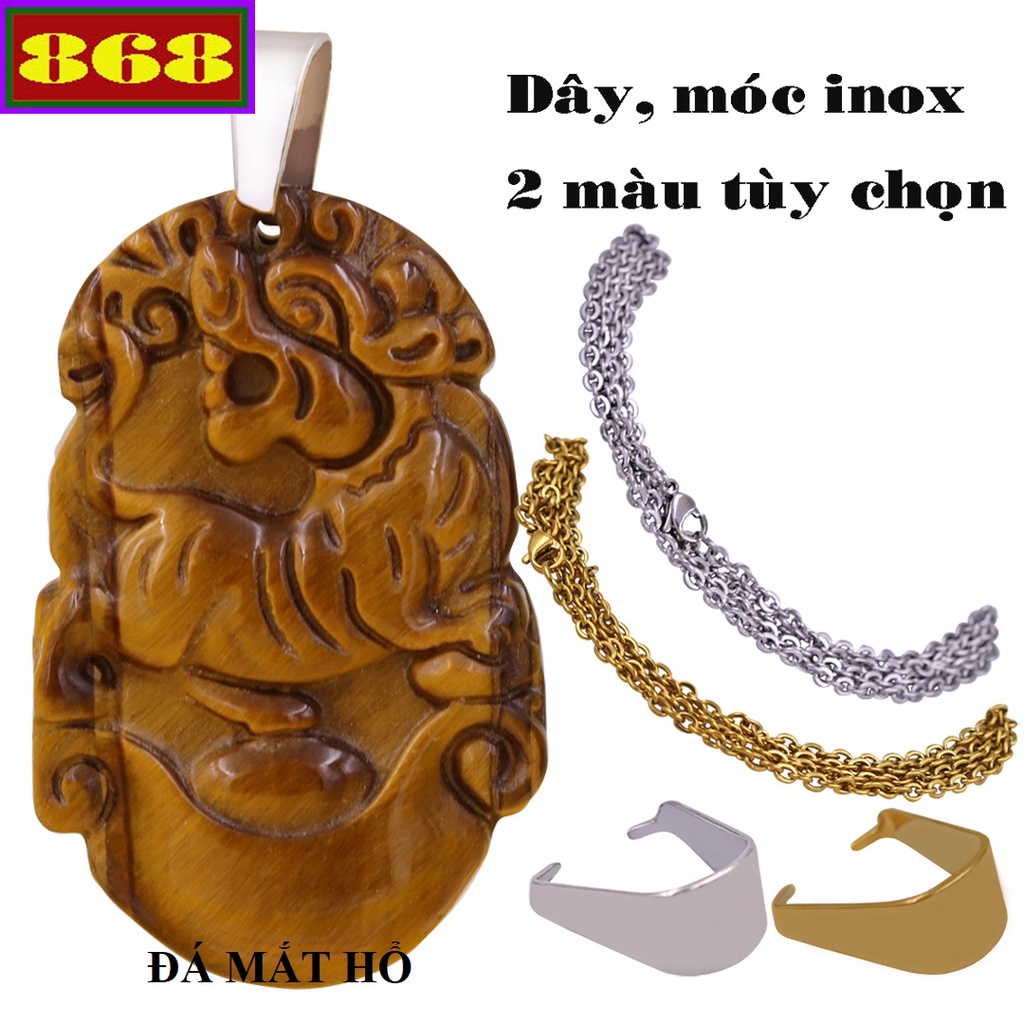 Vòng cổ Mặt tuổi Dần VINVMHCO3 - Dây đeo inox 304 - Linh vật 12 con Giáp đem lại bình an, may mắn
