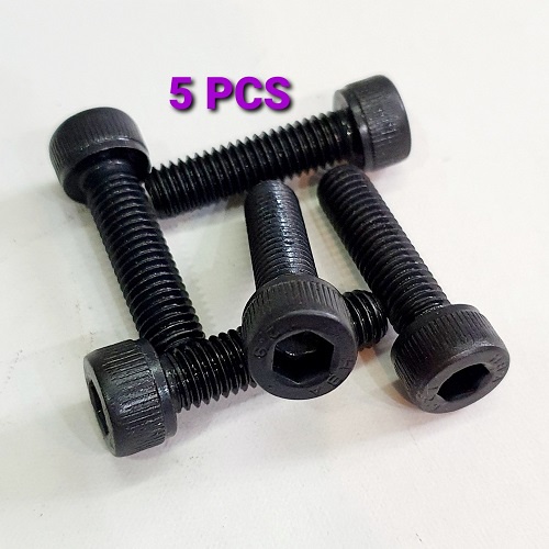 Set 10 Bu Lông Thép Lục Giác Chìm Đầu Trụ 8mm x 30mm Độ Bền 12.9 Màu Đen