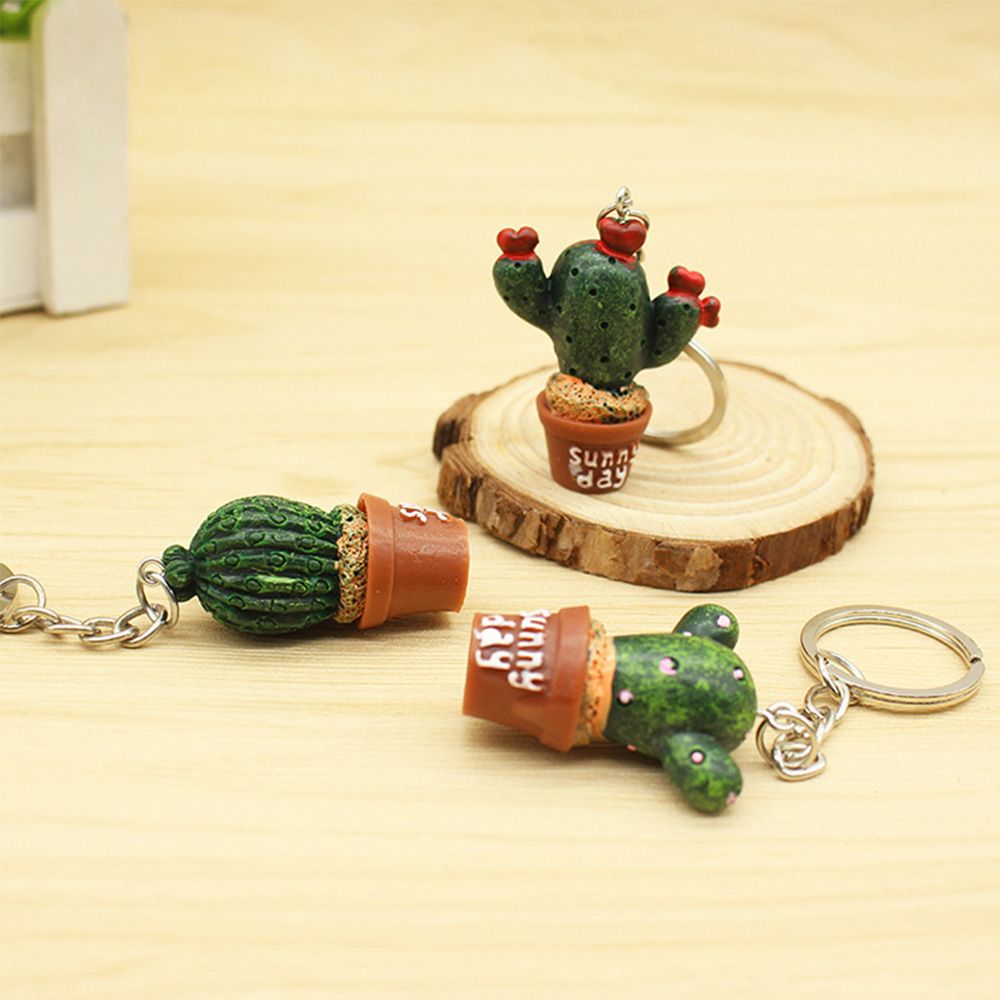 Móc khóa chậu cây xương rồng đáng yêu xinh xắn