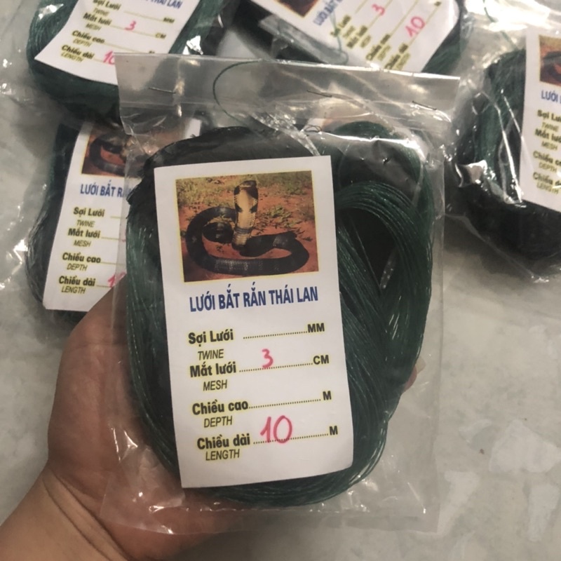 Lưới Bẫy Rắn 10mét mắt 3phân