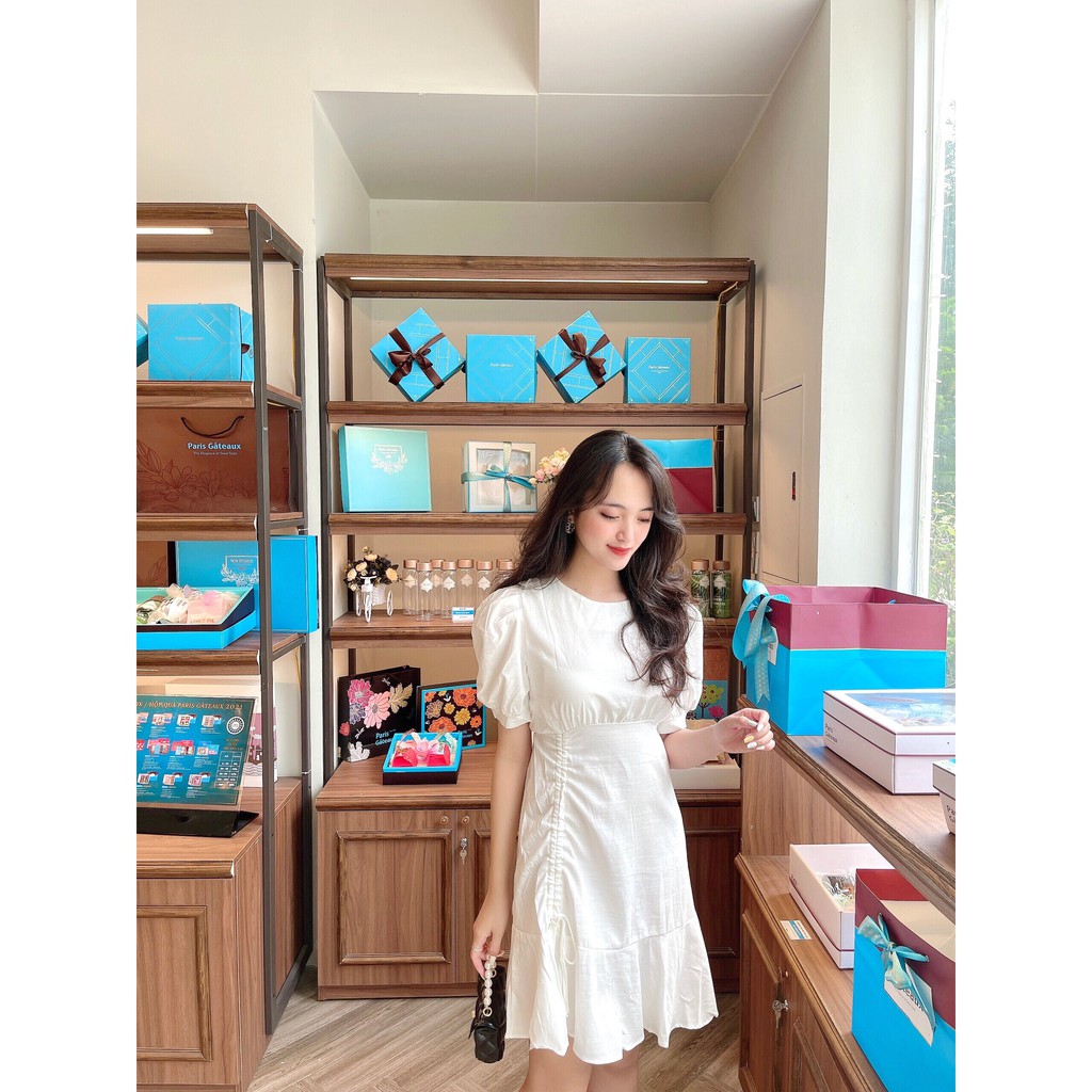 Váy Trắng Tay Bèo Babydoll - Đầm dự tiệc đi chơi dạo phố dáng xòe đi bar sang chảnh- Hàng thiết kế | BigBuy360 - bigbuy360.vn