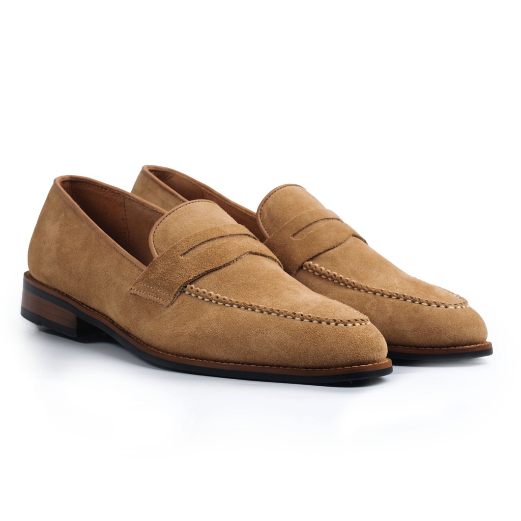 Giày Tây Lười Cao Cấp Classic Loafer - LF02 - Da Bò Ý Lót Trong Da Bò Mộc - Thương hiệu Be Classy