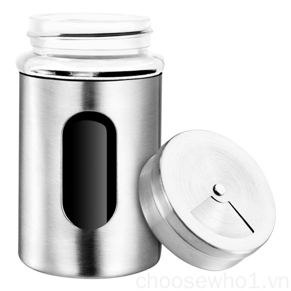 1 Hộp Đựng Gia Vị Bằng Kính Thép Không Gỉ 304