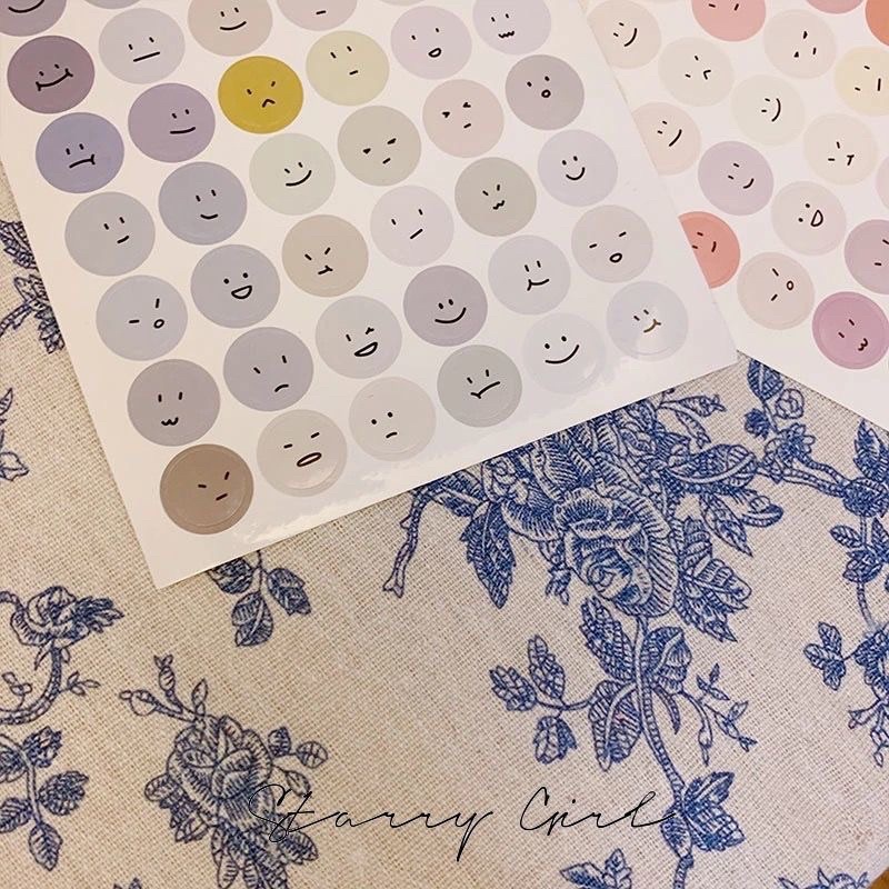 Sticker 35 mặt tròn cảm xúc