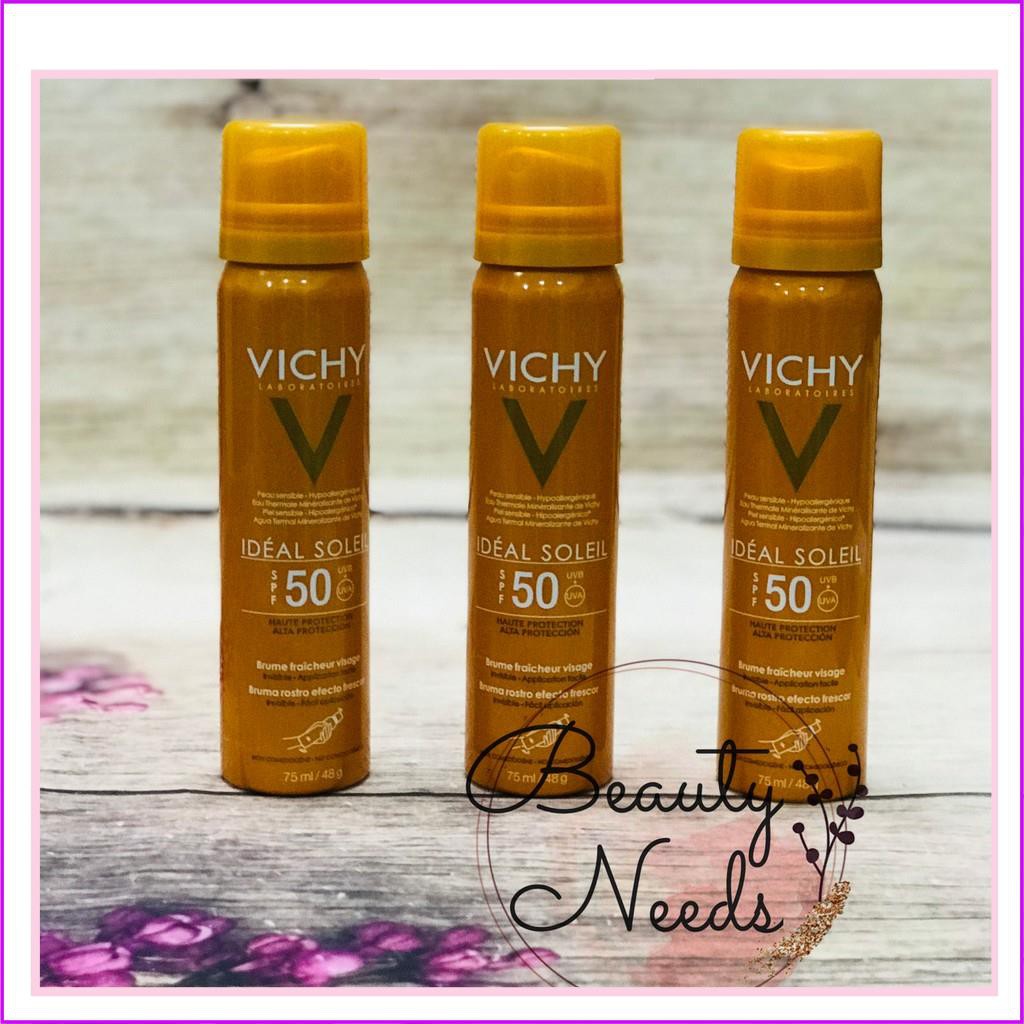 XỊT CHỐNG NẮNG VICHY 75ML - GIẢM DẦU NHỜN, KHÔ THOÁNG VÀ KHÔNG BÍ BẾT - DẠNG XỊT PHUN SƯƠNG SIÊU TIỆN LỢI