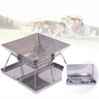 [Freeship Extra] Bếp vỉ nướng than hoa du lịch gấp gọn Inox