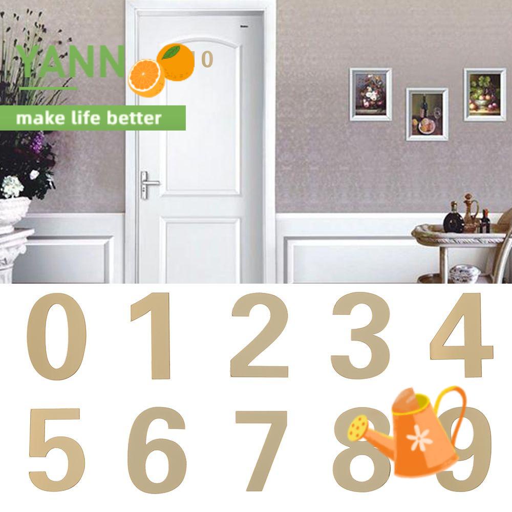 1 Nhãn Dán Hình Chữ Số Tự Dính Bằng Acrylic Dùng Trang Trí Cửa Phòng Khách Sạn