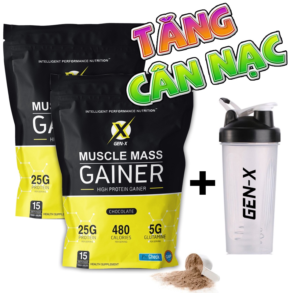 COMBO 2 + Tặng bình lắc - Sữa Tăng Cân Tăng Cơ - Muscle Mass Gainer