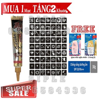 MỰC HANA ẤN ĐỘ [ Tặng 2 khuôn xăm + Sticker cá tính + kem chống nắng ]
