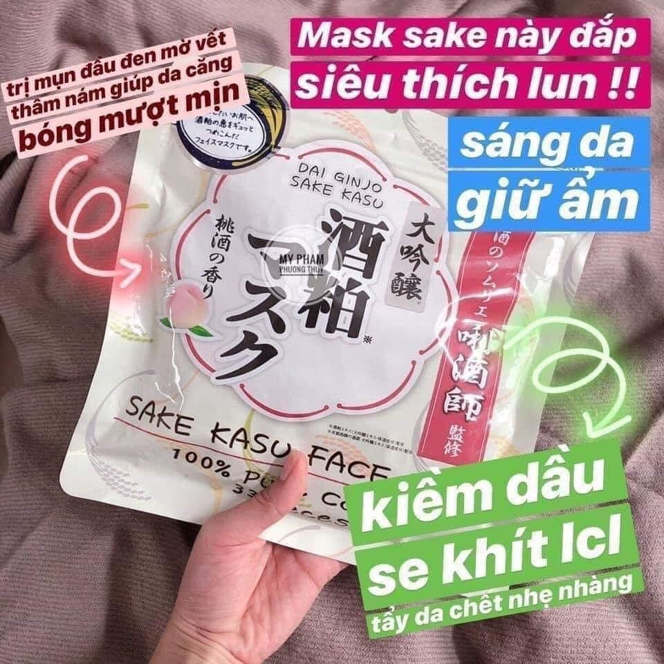 Mặt Nạ Bã Rượu Sake Kasu Face Mask 33 miếng Nhật bản