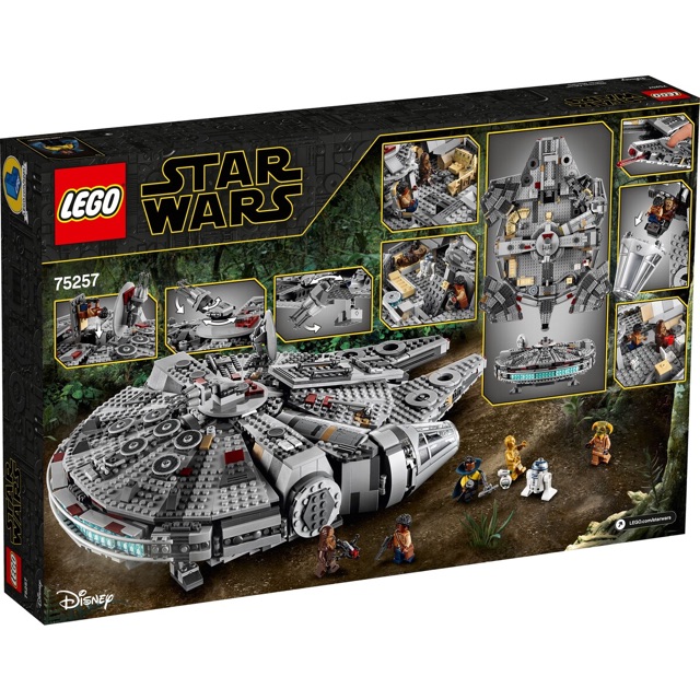 Lego UNIK BRICK 75257 Millennium Falcon Phi thuyền trong Star Wars Chiến tranh giữa các vì sao chính hãng.