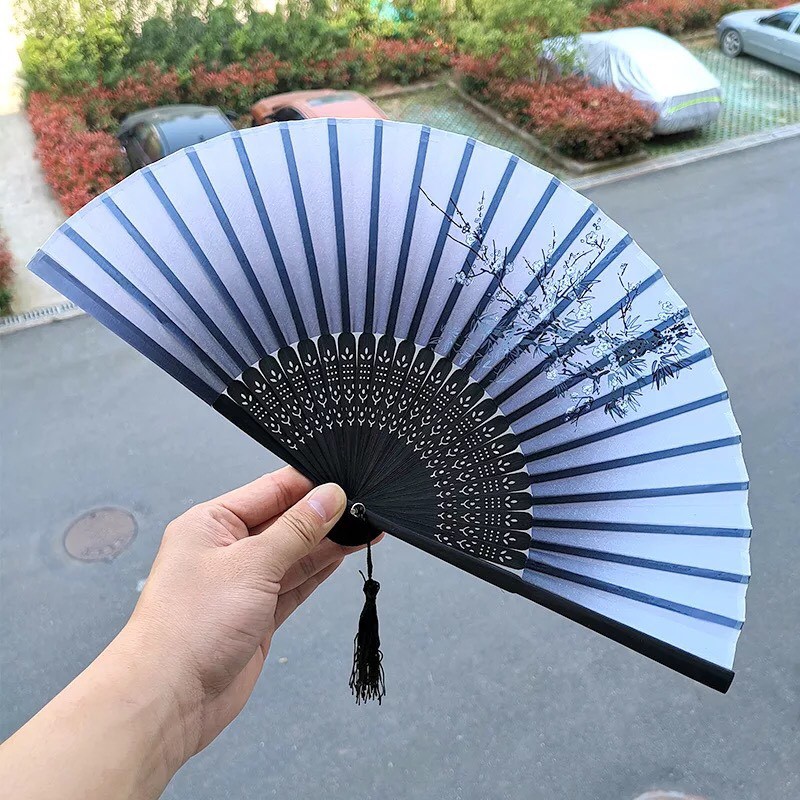(8 mẫu phần 4) Quạt cổ trang dây tuyến bản lụa loại 2 đồ cổ trang trung quốc cổ phong cổ đại