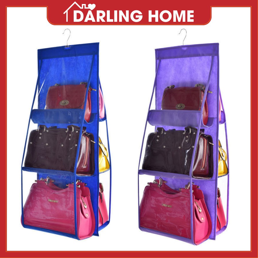 Túi Treo Đựng Túi Xách, Giá Treo Túi Xách Chống Bụi 6 Ngăn Tiện Lợi
