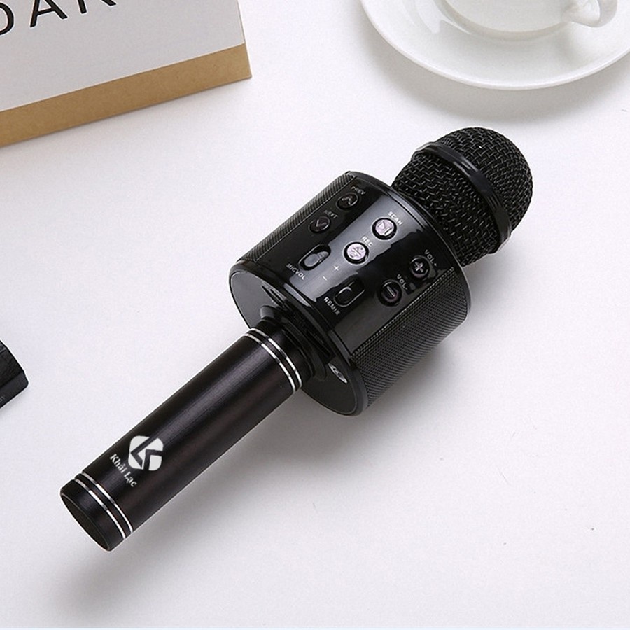 💖WS-858💖 Mic Hát Karaoke Bluetooth WS 858, Mic Karaoke Không Dây Có Loa, Pin Khỏe - Âm Vang