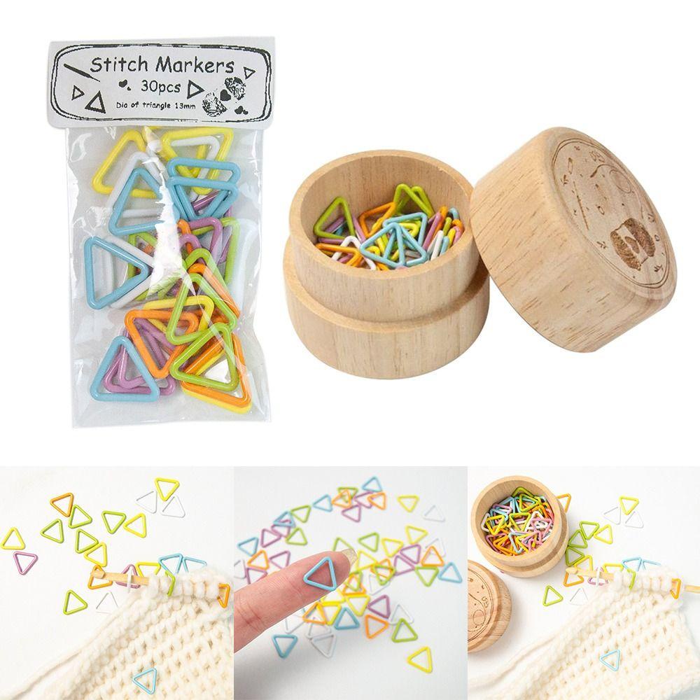 LONTIME Set 32 Kẹp Nhựa Đánh Dấu Hình Tam Giác Dùng Đan Len Thủ Công