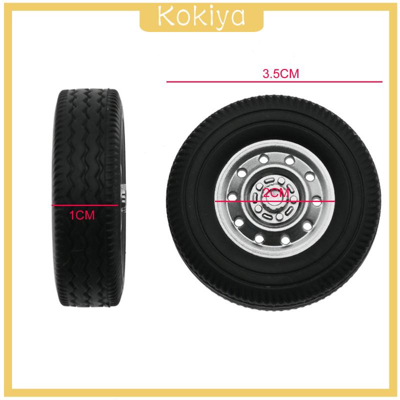 Bộ 4 Bánh Xe Cao Su Cho Mô Hình Xe Điều Khiển Từ Xa Wltoys D12 Mini 1 / 16