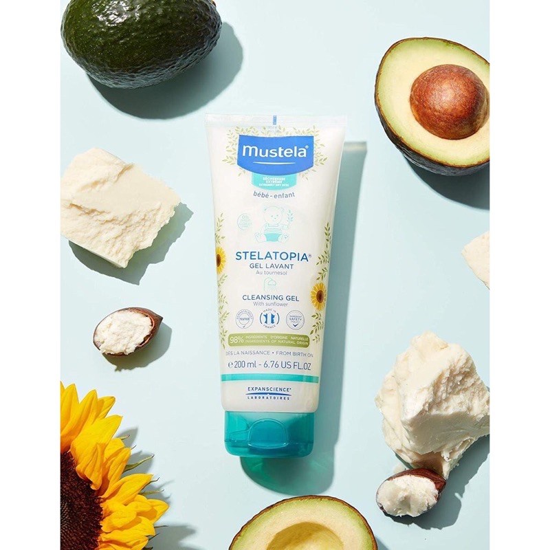 Combo Mustela Kem Dưỡng Và Gel Tắm Gội Cho Trẻ Sơ Sinh &amp; Em Bé Da Chàm Thể Tạng TẶNG Gel Tắm Minisize 10ml